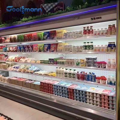 800L Multideck Open Chiller Supermarket طبقات قابلة للتعديل عرض الخضار